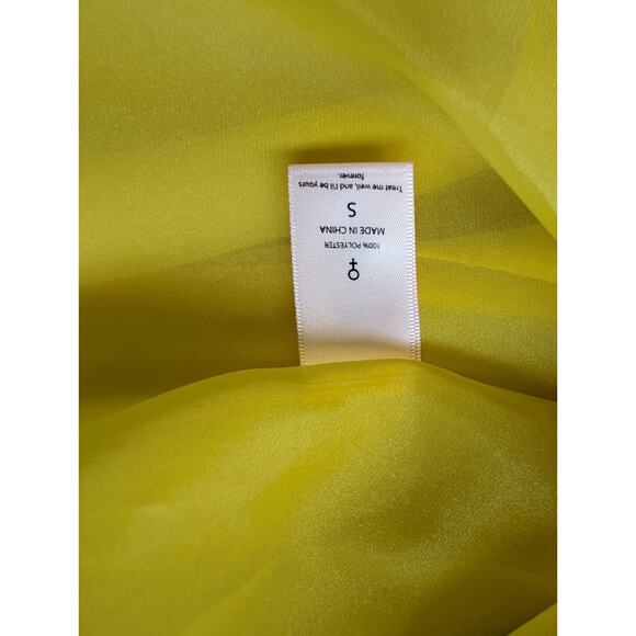 NWT Selkie Sunshine Parliament Puff Sleeve Mini Dress Size Small Yellow #1A503 - Picture 7 of 9